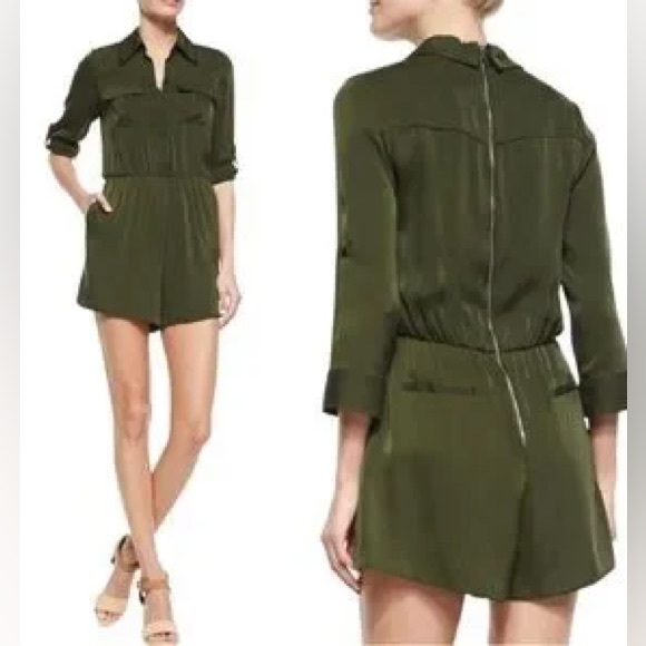 EUC Alice + Olivia Meera Tab-Sleeve Short Romper - Picture 2 of 5